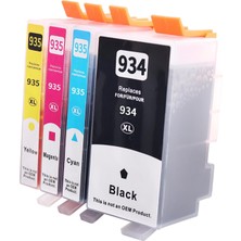 OEM 934XL 935XL Hp Officejet Pro 6830 6230 6820 Kartuşları Için Hp 934XL 935XL Kartuşlarla Uyumlu Çoklu Paket Yazıcı Kartuşları, 4'lü Paket