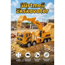 Özkaya Store Oyuncak Sarı Kepçe Ekskavatör - Sürtmeli Hareketli Inşaat Kamyonu Iş Makinesi (17 Cm)