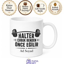 Tupya Gift Weightlifting Is Life Temalı Ağırlık Kaldırmak Hayattır Ingilizce Kupa Bardak Hediye