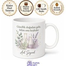 Tupya Gift Kozmetik Doğal Içerik Anti-Aging Dermatolojik Test Temalı Porselen Kupa Bardak Hediye
