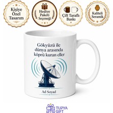 Tupya Gift Uydu Anten Montaj Ustası Sinyal Bulucu Seramik Kupa Bardak Hediye
