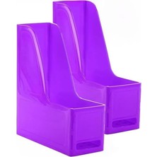 Ayrex Artlantis Mor Magazinlik Demonte Plastik 2 Adet Plastik Kutu Klasörü Magazinlik A4 Dosya ve