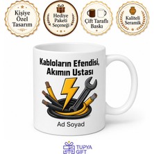 Tupya Gift Kabloların Efendisi Usta Elektrikçi Esprili Kupa Bardak Hediye