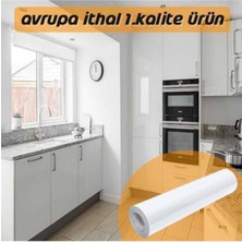 OEM Dolap Kaplama Folyosu Parlak Beyaz Lake Görünüm Kendinden Yapışkanlı 50CM x 5mt G