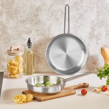 Ayrex Amboss Maestro 2 Parça Indüksiyon Uyumlu Paslanmaz Çelik Kapaksız Tava Seti