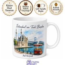 Tupya Gift Ortaköy Kumpiri ve Boğaz Köprüsü Manzarası Istanbul Hatırası Kupa Bardak Hediye