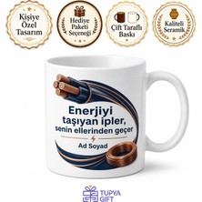 Tupya Gift Kablo Imalat Makinesi Operatörü Enerjiyi Taşıyan Ipler Seramik Kupa Hediye Bardak
