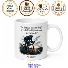 Tupya Gift Bisikletçi Pedal Çeviren Kask Takan Rüzgara Karşı Yol Kupa Bardak Hediye