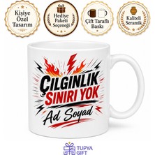 Tupya Gift Çılgın Arkadaşa Adrenalin Bağımlısı Çılgınlık Sınırı Yok Kupası Hediye Bardak