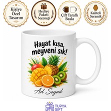 Tupya Gift Meyve Suyu Sıkanlara Enerji Patlaması Tropikal Renkli Kupa Bardak Hediye