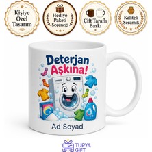 Tupya Gift Çamaşır Makinesi Deterjanı Kullananlara Özel Tasarım Kupa Bardak Hediye