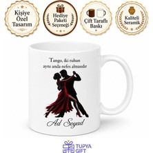 Tupya Gift Tango Eğitmeni Aşkın Dansı Öğreticisi Çay Kupası Hediye Bardak