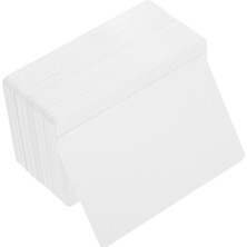 OEM 50 Adet Pvc Beyaz Kart Işletmeler Için Boş Plastik Kartlar Çift Taraflı Baskıya Hazır