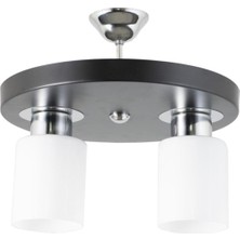 OEM Ikili Modern Spor Model Yuvarlak Tepsi Siyah Avize NOCOLOR-906E8D55 Tek Ebat 3501-2BLK