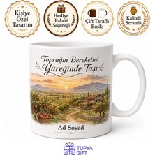 Tupya Gift Niğde Elma Hasadı Tarım Ovası Memleket Özlemi Doğal Güzellikler Baskılı Kupa Bardak Hediye