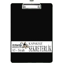 Ayrex Sekreterlik Kapaksız A5 Küçük Boy 1 Adet Renkli Kapaksız Sekreterlik Klipsli Metal Mekani