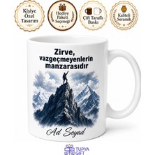 Tupya Gift Dağcıya Hediye Tırmanış Zirve Everest Temalı Baskılı Porselen Kupa Bardak