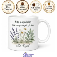 Tupya Gift Lokman Hekim Şifası Doğal Reçeteler Efsanesi Baskılı Porselen Kupa Bardak Hediye