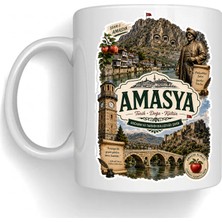 Bsb Amasya Temalı Porselen Kupa Bardak Mug 1004
