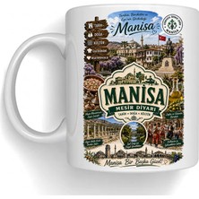 Bsb Manisa Temalı Porselen Kupa Bardak Mug 1033