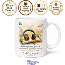 Tupya Gift Sesli Kitap Dinleyenlere Yolda Giderken Roman Keyfi Edebiyat Kupa Bardak Hediye