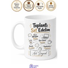 Tupya Gift Toplantı Set Edelim Diyen Plaza Dili Uzmanına Esprili Kupa Bardak Hediye