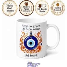 Tupya Gift Nazar Boncuğu Imalat Ustası Göz Boncuğu Isim Yazılı Kupa Bardak Hediye
