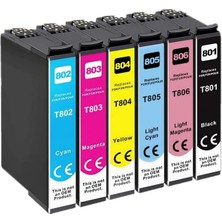 OEM Epson ile Uyumlu RX560 T0801-T0802-T0803-T0804-T0805-T0806 6 Renk Muadil Kartuş Seti 500 Sayfa, PLP-90190