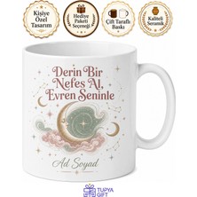 Tupya Gift Retro Astroloji Derin Nefes Al Huzur Kupası Astroloji Severlere Özel Hediye Bardak
