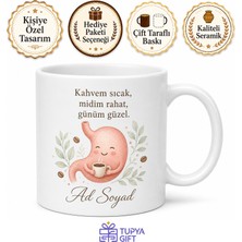 Tupya Gift Laktozsuz Süt Tüketenlere Mide Dostu Özel Kahve Kupası Hediye Bardak