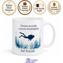 Tupya Gift Dalış Eğitmeni Sualtı Keşif Rehberi Isim Yazılı Kupa Bardak Hediye