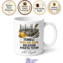 Tupya Gift Beton Döküm Işçisi Temel Atan Emektar Çay Kupası Hediye Bardak