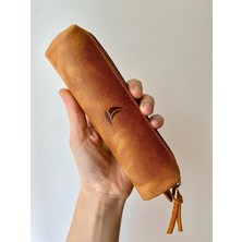 OEM Isme Özel El Yapımı Hakiki Deri Kalemlik (Camel)