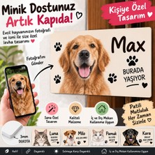 Korkmaz Group Levha Kişiye Özel Evcil Hayvan Fotoğraflı Levha | Köpek Kedi Isimli Kapı Tabelası | 3mm Dekota