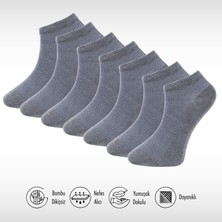 Lion Monroe Saf Bambu Erkek Patik Düz Kısa Çorap Dikişsiz Premium Hediye Kutulu 7'li Spor Sneakers Serisi L5952AZNPS