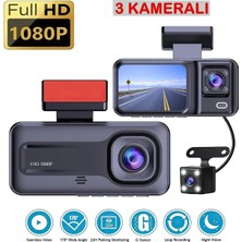 OEM Araç Içi Kamera (3 Kameralı 1080P / LCD Ekranlı/gece Görüşlü/geri Görüş Kamera/hareket Algılama) ile Uyumlu