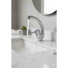OEM Aerial Plus Serisi 5 Yıl Garantili Krom Lavabo Bataryası