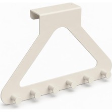 OEM Beyaz Kapı Arkası 6 Kancalı Modern Askı Üçgen Tasarımlı Kapı Askılığı Metal Düzenleyici Çok Amaçlı Havlu Çanta Mont Askısı Pratik Organizer