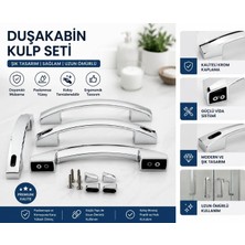 OEM Plastik Gövdeli Duşakabin Siyah Ay Kulp Seti 14CM -16CM Lik