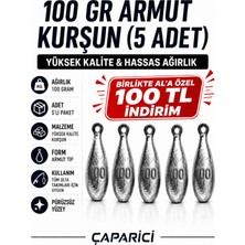 Çaparici 100 gr Armut Dip Kurşunu 5 Adet Nazar Için Kurşun Kolay Eriyen Kurşun