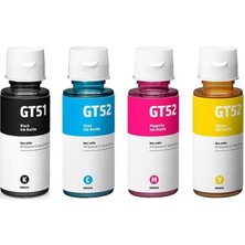 Özkaya Store Hp GT51-53XL - 52XL Ink Tank 310/315/316/319/410/415/ 419 Uyumlu 4 Renk Ithal Mürekkep Seti