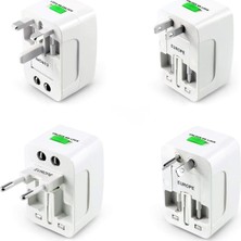 OEM Evrensel Seyahat Adaptörü, Priz Çevirici Dönüştürücü, 150+ Ülke Uyumlu, Tip A/b/c/g/ı, Beyaz, Kompakt Tasarım, 110V 250V Uyumlu (1ADET)