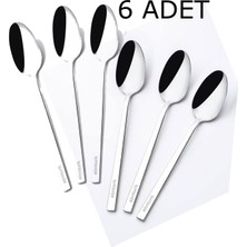 OEM 6 Adet Düz Sade Model Paslanmaz Çelik Yemek Kaşığı Yaşam Boyu Garantili Ultra Lüks Model