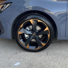 OEM Cupra Leon ile Uyumlu Mk4 Jant Kaplama Sticker Set Kolay Uygulama Uzun Ömürlü Estetik Görünüm Metalik Mat Bakır