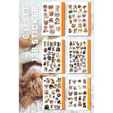 Özkaya Store 6'lı Kedi Sticker, Çıkartma