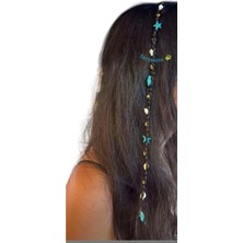 Özkaya Store Saç Ipi&amp;deniz Yıldızı Kaplumbağa Boncuk Detaylı Saç Tinsel