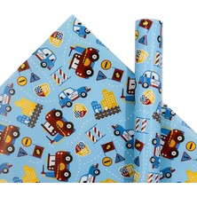 Özkaya Store 70X100 cm Çocuklara Özel Premium Hediye Paketleme Kağıdı 2'li Set | Eğlenceli Tema, Kalın, Kolay Sarılır, Özel Kutuda Rulo Gönderim | M3