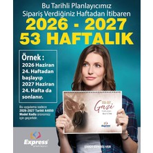 OEM 2026-2027 Takvimli A4 Ebat 53 Haftalık Planlayıcı Gazi