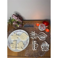 Özkaya Store Sevimli Hayvanlar (Arı &amp; Ayı &amp; Fil &amp; Koyun) Kurabiye Kalıbı Seti