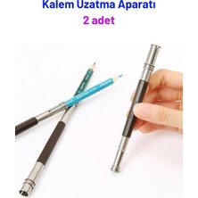 Özkaya Store Kurşun Kalem Uzatıcı 2 Adet, Kurşun Kalem Tutucu Aparat Siyah
